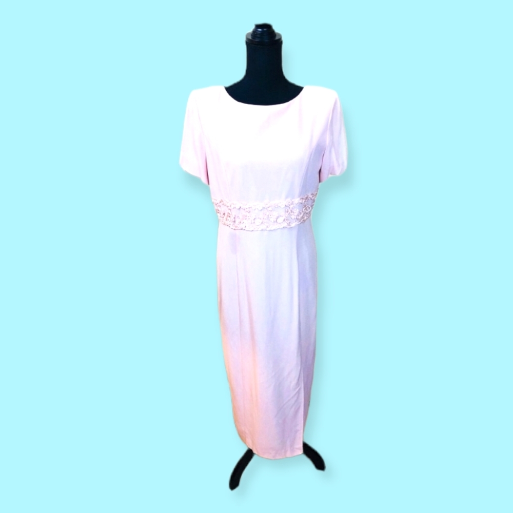 Jeffrey & Dara petite  pink empire waist dress